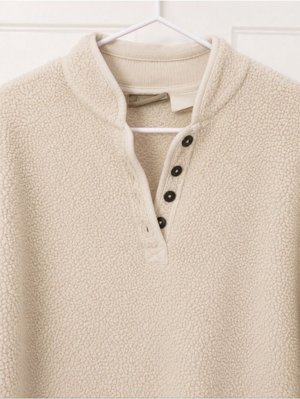 Liz Claiborne Cream Sherpa Jacket Large - Picture 5 of 7